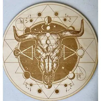 Bull Skull Crystal Grid
