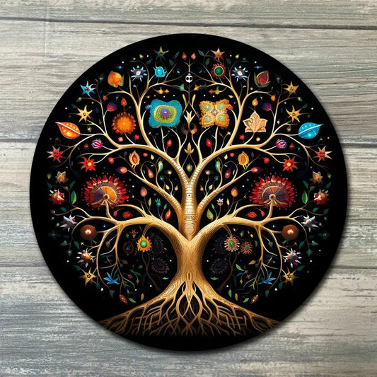 Celtic Tree of Life Crystal Grid (Colorized)